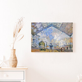 Obraz na płótnie Claude Monet "Stacja Saint-Lazare, widok z zewnątrz" - reprodukcja