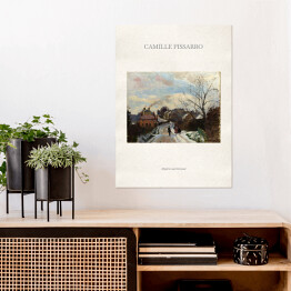 Plakat samoprzylepny Camille Pissarro "Wzgórze nad Norwood" - reprodukcja z napisem. Plakat z passe partout
