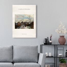 Obraz klasyczny Camille Pissarro "Wzgórze nad Norwood" - reprodukcja z napisem. Plakat z passe partout