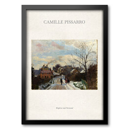 Obraz w ramie Camille Pissarro "Wzgórze nad Norwood" - reprodukcja z napisem. Plakat z passe partout