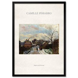 Plakat w ramie Camille Pissarro "Wzgórze nad Norwood" - reprodukcja z napisem. Plakat z passe partout