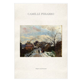 Camille Pissarro "Wzgórze nad Norwood" - reprodukcja z napisem. Plakat z passe partout