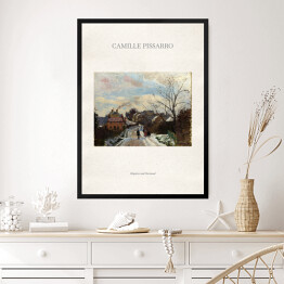 Obraz w ramie Camille Pissarro "Wzgórze nad Norwood" - reprodukcja z napisem. Plakat z passe partout