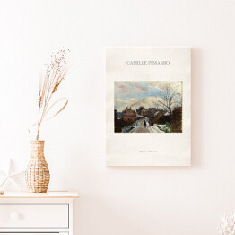Obraz na płótnie Camille Pissarro "Wzgórze nad Norwood" - reprodukcja z napisem. Plakat z passe partout