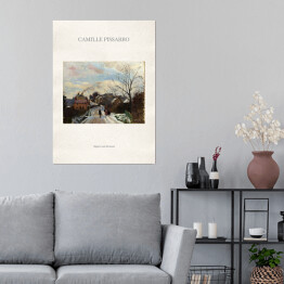 Plakat Camille Pissarro "Wzgórze nad Norwood" - reprodukcja z napisem. Plakat z passe partout