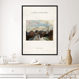 Plakat w ramie Camille Pissarro "Wzgórze nad Norwood" - reprodukcja z napisem. Plakat z passe partout