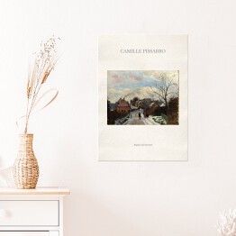 Camille Pissarro "Wzgórze nad Norwood" - reprodukcja z napisem. Plakat z passe partout