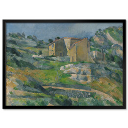 Plakat w ramie Paul Cézanne "Domy Prowansji" - reprodukcja
