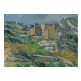 Plakat samoprzylepny Paul Cézanne "Domy Prowansji" - reprodukcja