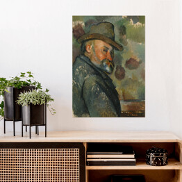 Plakat samoprzylepny Paul Cezanne "Autoportret z kapeluszem" - reprodukcja