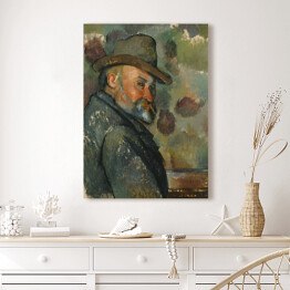 Obraz na płótnie Paul Cezanne "Autoportret z kapeluszem" - reprodukcja