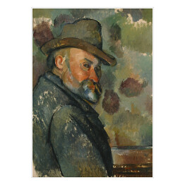 Plakat samoprzylepny Paul Cezanne "Autoportret z kapeluszem" - reprodukcja