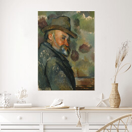 Plakat Paul Cezanne "Autoportret z kapeluszem" - reprodukcja