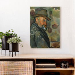 Obraz na płótnie Paul Cezanne "Autoportret z kapeluszem" - reprodukcja