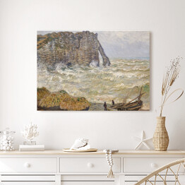 Obraz klasyczny Claude Monet Wzburzone morze w Etretat Reprodukcja obrazu 