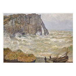 Plakat Claude Monet Wzburzone morze w Etretat Reprodukcja obrazu 