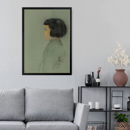 Obraz w ramie Odilon Redon Młoda kobieta z profilu. Reprodukcja