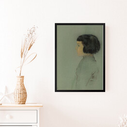 Obraz w ramie Odilon Redon Młoda kobieta z profilu. Reprodukcja