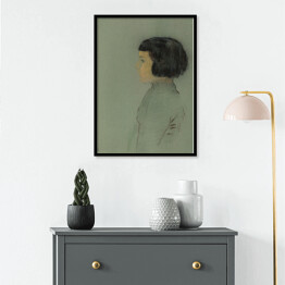 Plakat w ramie Odilon Redon Młoda kobieta z profilu. Reprodukcja