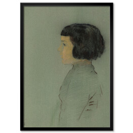 Plakat w ramie Odilon Redon Młoda kobieta z profilu. Reprodukcja