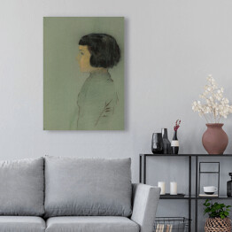 Obraz na płótnie Odilon Redon Młoda kobieta z profilu. Reprodukcja