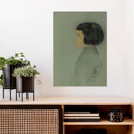 Plakat Odilon Redon Młoda kobieta z profilu. Reprodukcja