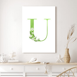 Obraz klasyczny Roślinny alfabet - litera U jak ubiorek wieczniezielony