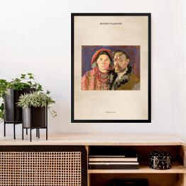Obraz w ramie Stanisław Wyspiański "Autoportret z żoną" - reprodukcja z napisem. Plakat z passe partout