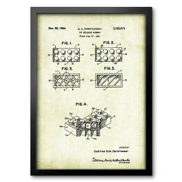 Obraz w ramie G. K. Christiansen - patenty na rycinach vintage - 1