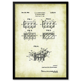 Plakat w ramie G. K. Christiansen - patenty na rycinach vintage - 1
