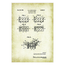 Plakat samoprzylepny G. K. Christiansen - patenty na rycinach vintage - 1