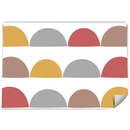 Tapeta samoprzylepna w rolce Geometryczny wzór w półkola kolorowy