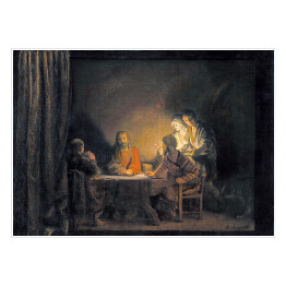 Plakat Rembrandt Wieczerza w Emaus. Reprodukcja