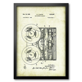 Obraz w ramie S. L. Pastor - patenty na rycinach vintage