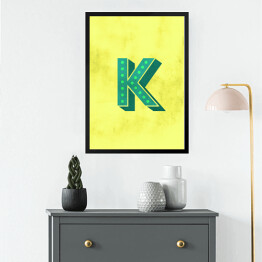 Obraz w ramie Kolorowe litery z efektem 3D - "K"