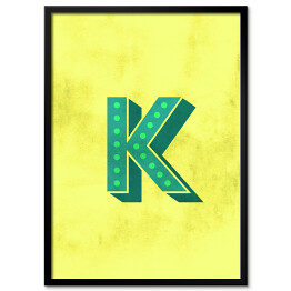 Obraz klasyczny Kolorowe litery z efektem 3D - "K"