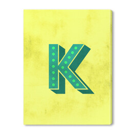 Obraz na płótnie Kolorowe litery z efektem 3D - "K"