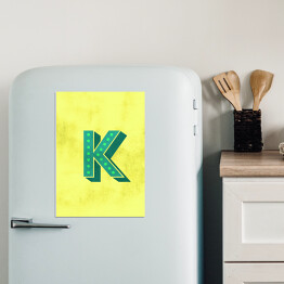Magnes dekoracyjny Kolorowe litery z efektem 3D - "K"