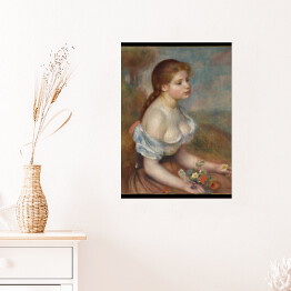 Plakat Auguste Renoir Młoda dziewczyna ze stokrotkami. Reprodukcja