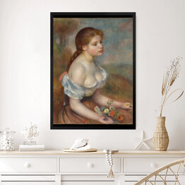 Obraz w ramie Auguste Renoir Młoda dziewczyna ze stokrotkami. Reprodukcja
