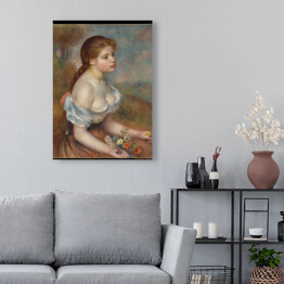 Obraz klasyczny Auguste Renoir Młoda dziewczyna ze stokrotkami. Reprodukcja