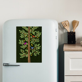 Magnes dekoracyjny Zielone drzewo - ilustracja