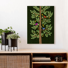 Obraz klasyczny Zielone drzewo - ilustracja