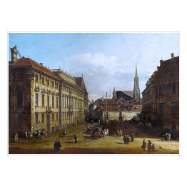Plakat samoprzylepny Canaletto "The Lobkowitzplatz in Vienna"