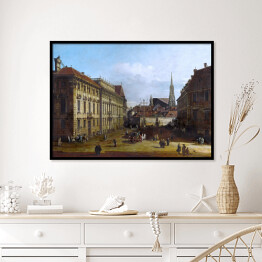 Plakat w ramie Canaletto "The Lobkowitzplatz in Vienna"