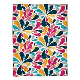 Koc Kolorowe kwiaty - tekstylia dekoracyjne