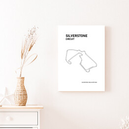 Obraz na płótnie Silverstone Circuit - Tory wyścigowe Formuły 1 - białe tło