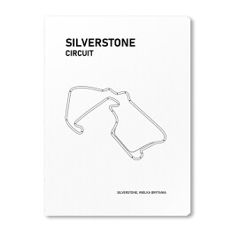 Obraz na płótnie Silverstone Circuit - Tory wyścigowe Formuły 1 - białe tło