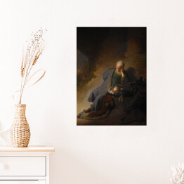 Plakat samoprzylepny Rembrandt Jeremiasz opłakujący zburzenie Jerozolimy. Reprodukcja