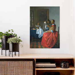 Jan Vermeer "Dziewczyna z kieliszkiem wina" - reprodukcja